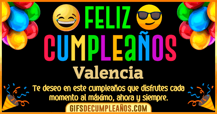 Feliz Cumpleaños Valencia